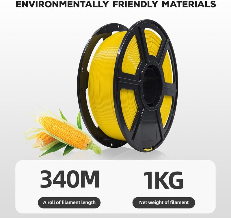 FLASHFORGE PLA Filament 1.75mm, 3D Printer Filament 1kg (2.2lbs) Spool, Dimensional Accuracy +/- 0.02mm, 3D Printing Filament Easy to Use and Fits for Most FDM 3D Printers (Yellow) - Image 5